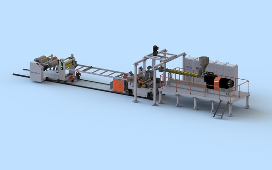 آلة تصنيع الألواح PLA يمكن تخصيص خط بثق ثلاث طبقات من الصفائح PLA بالحرارة