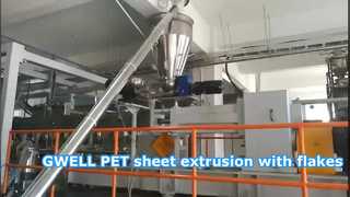 خط بثق صفائح PET، رقائق + راتنج بدون تبلور