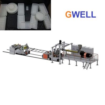 شراء آلة تصنيع الألواح PLA يمكن تخصيص خط بثق ثلاث طبقات من الصفائح PLA بالحرارة online manufacture